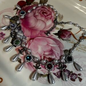 Barbie Movie Silver Pearl Necklace *NEW